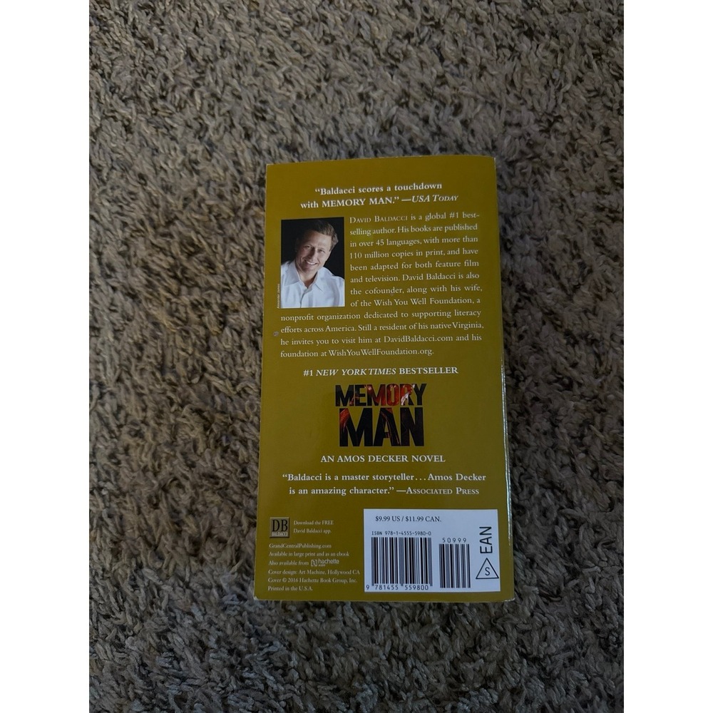 David Baldacci Memory Man Paper copy - Picture 2 of 4